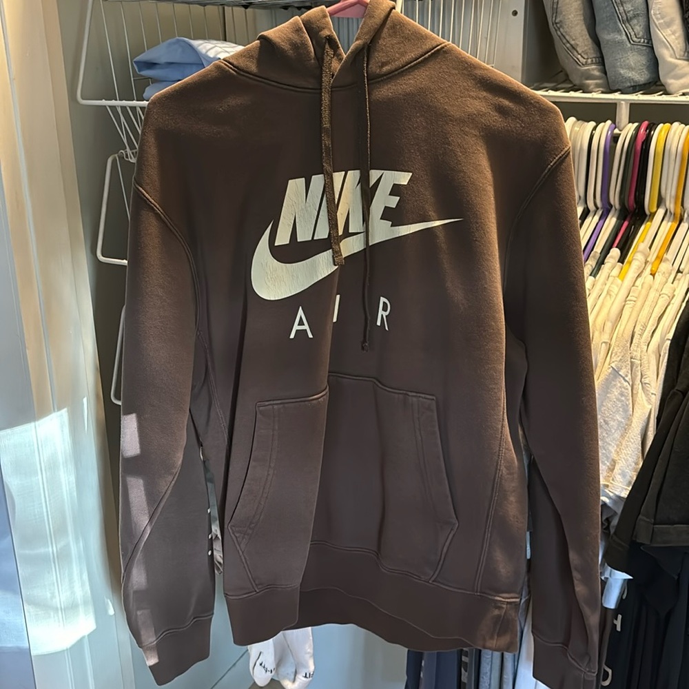 men's small brown and cream nike hoodie